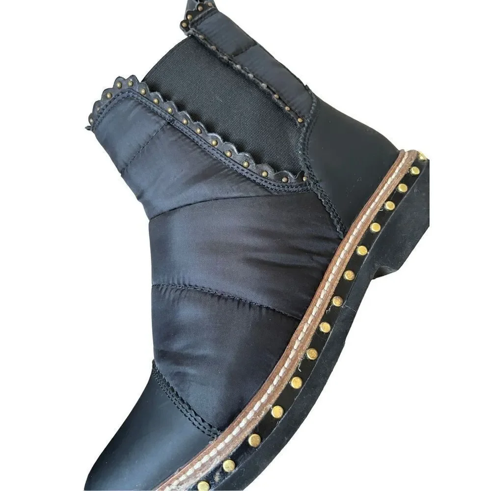 Free People Atlas Puffer Chelsea Boots Black EU 38